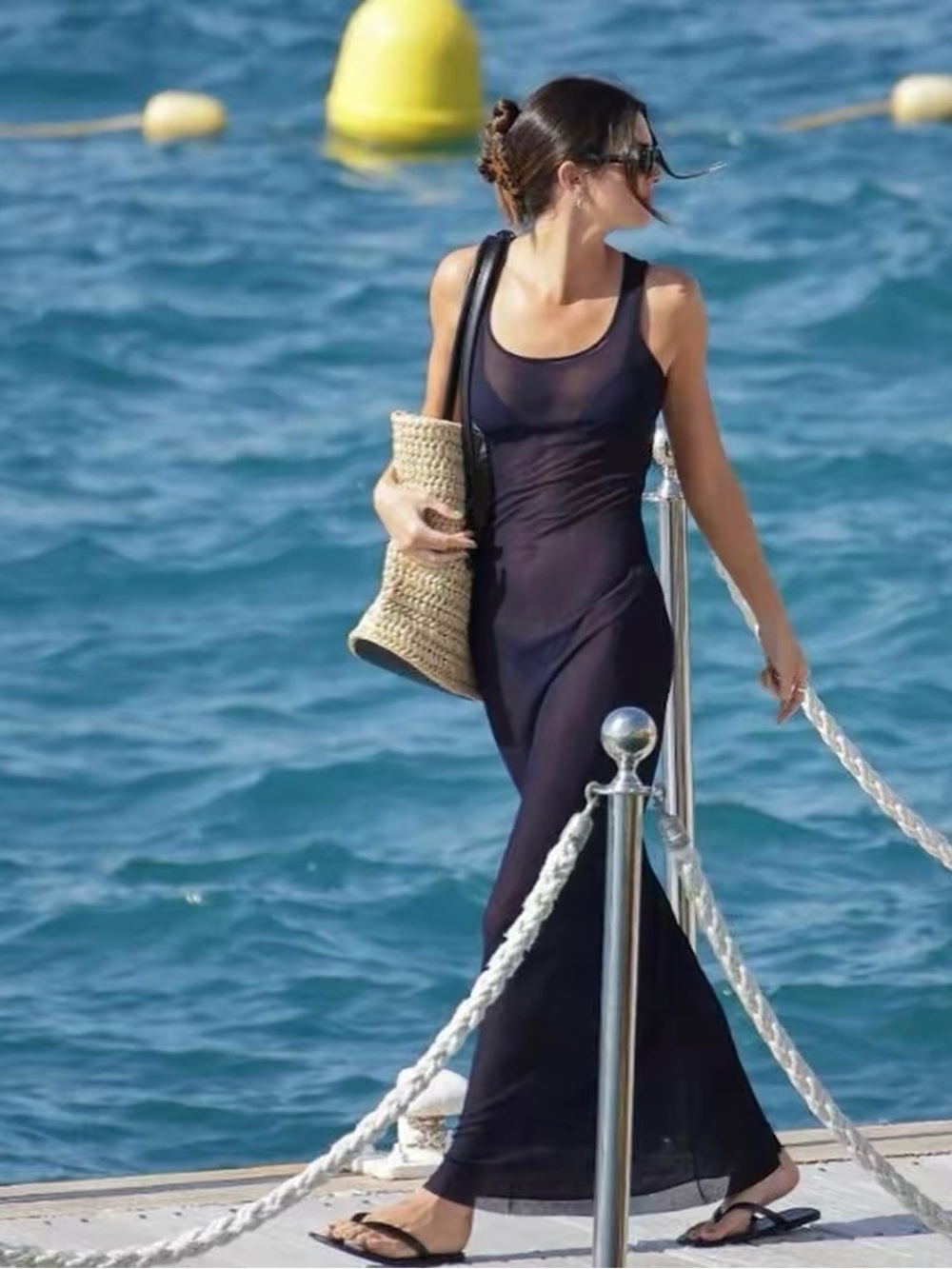 Mesh beach dress OS